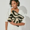 Cleobella Handbags-Abstract Yin-Yang Clutchmulti