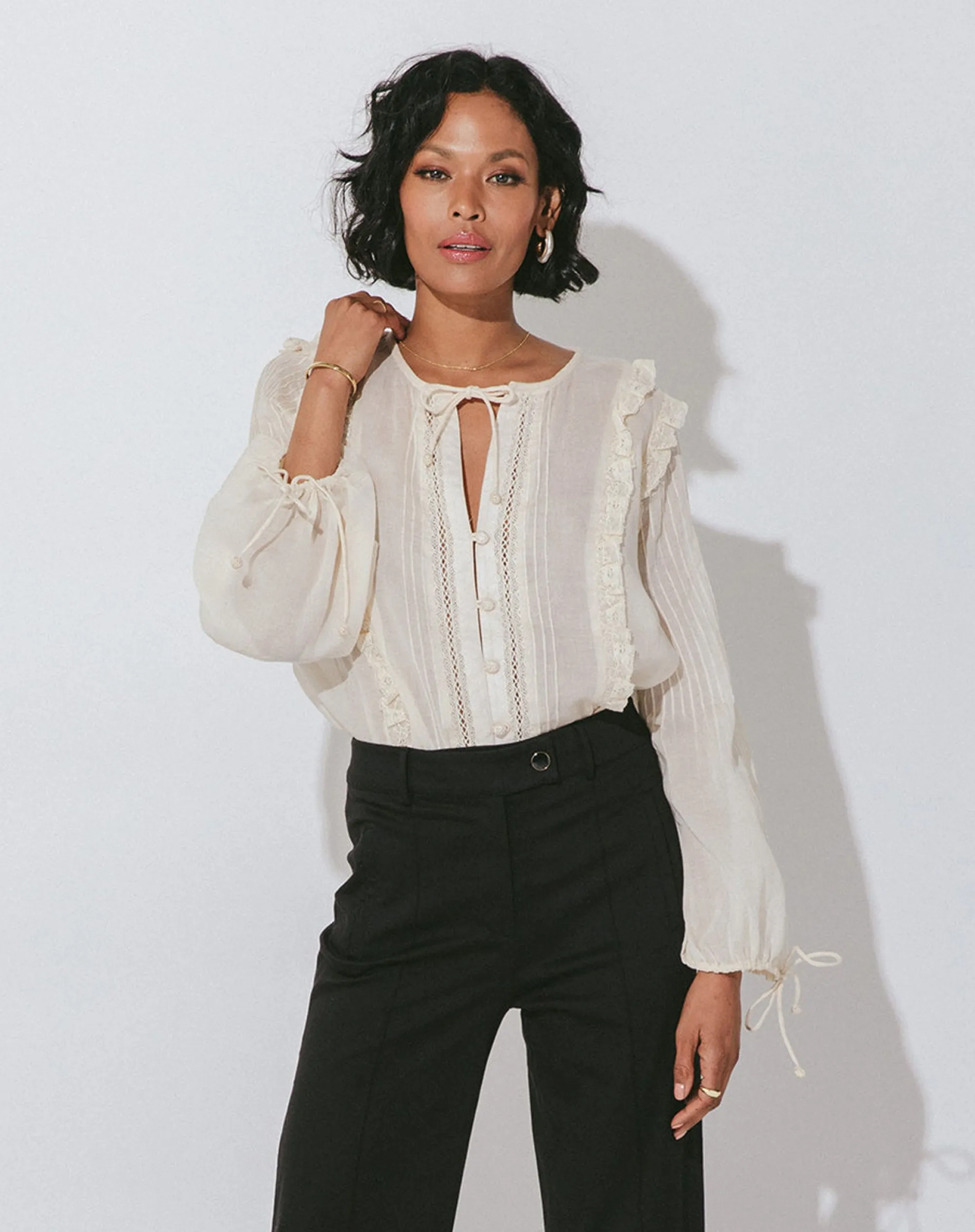 Cleobella Tops-Alessi Blousecream