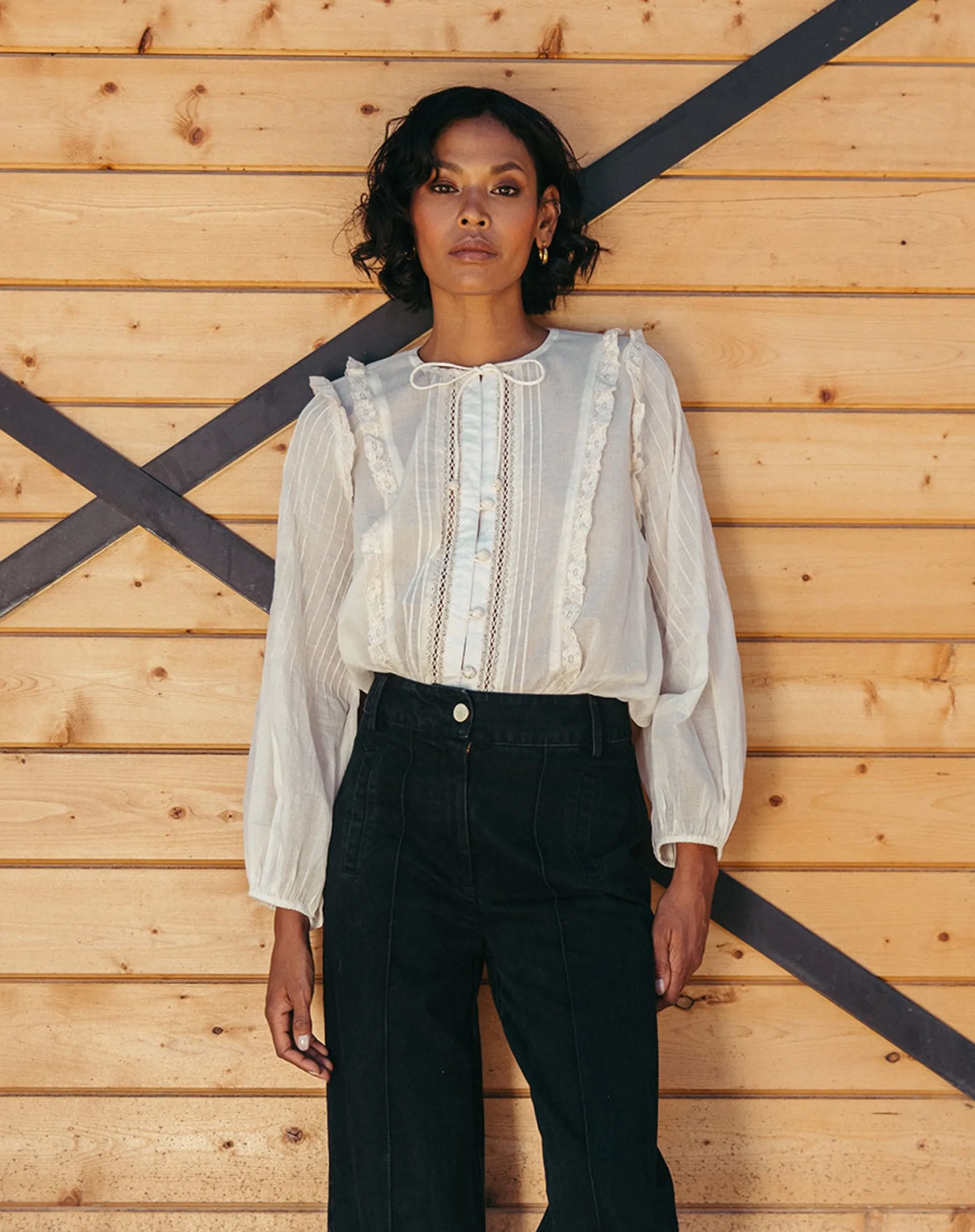 Cleobella Tops-Alessi Blousecream