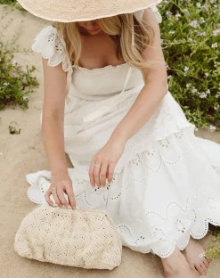 Cleobella Handbags-Aleza Macrame Clutchivory