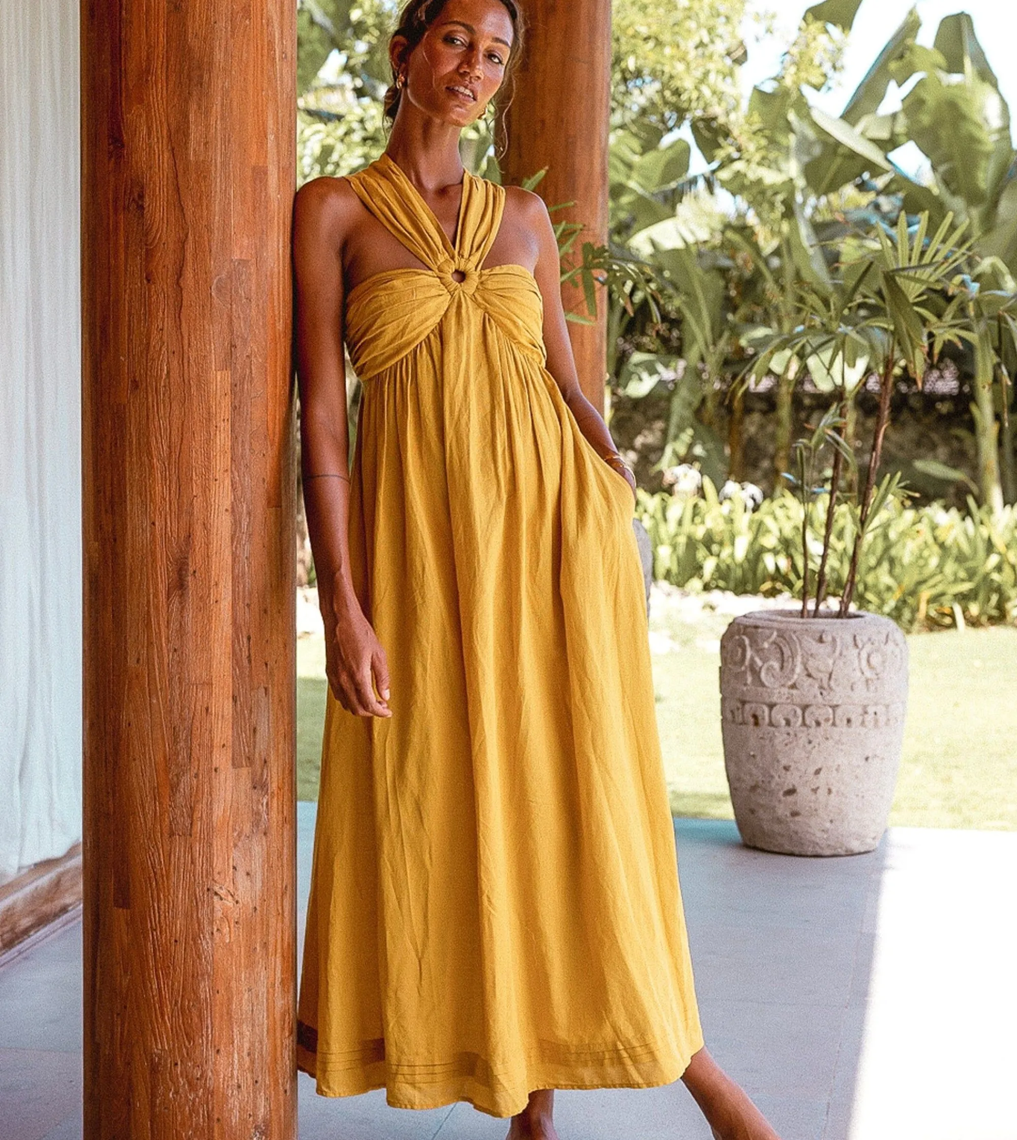 Cleobella Dresses-Aurelia Ankle Dressmarigold