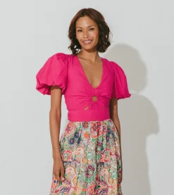 Cleobella Tops-Avila Topmagenta