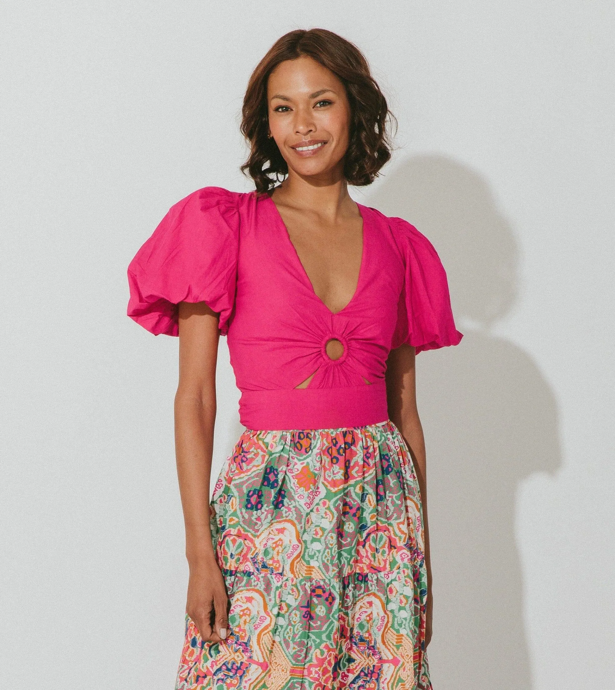 Cleobella Tops-Avila Topmagenta