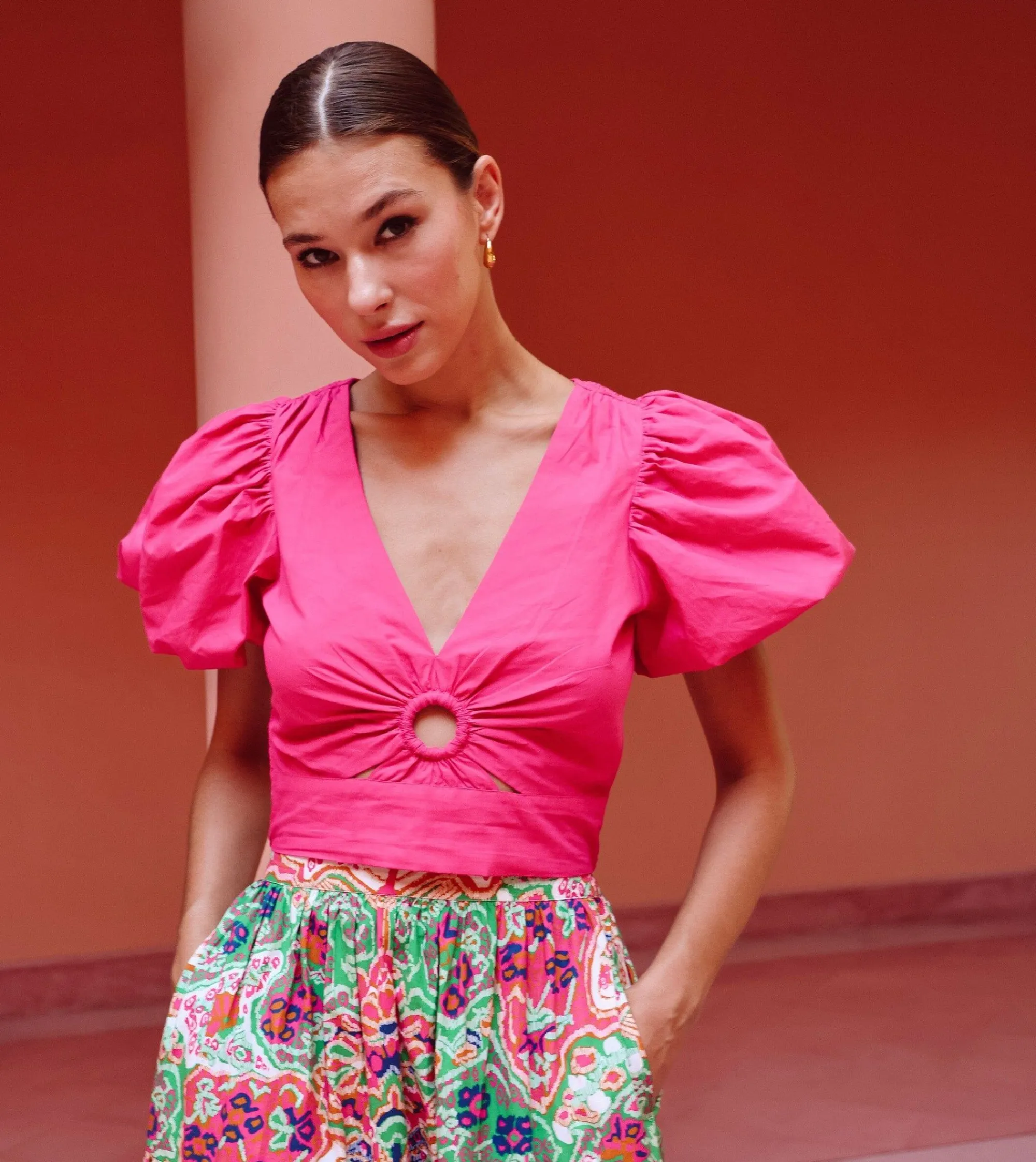 Cleobella Tops-Avila Topmagenta