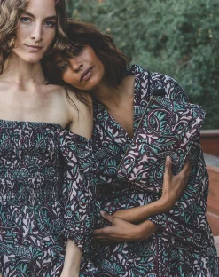 Cleobella Handbags-Block Printed Makeup Bagzuri