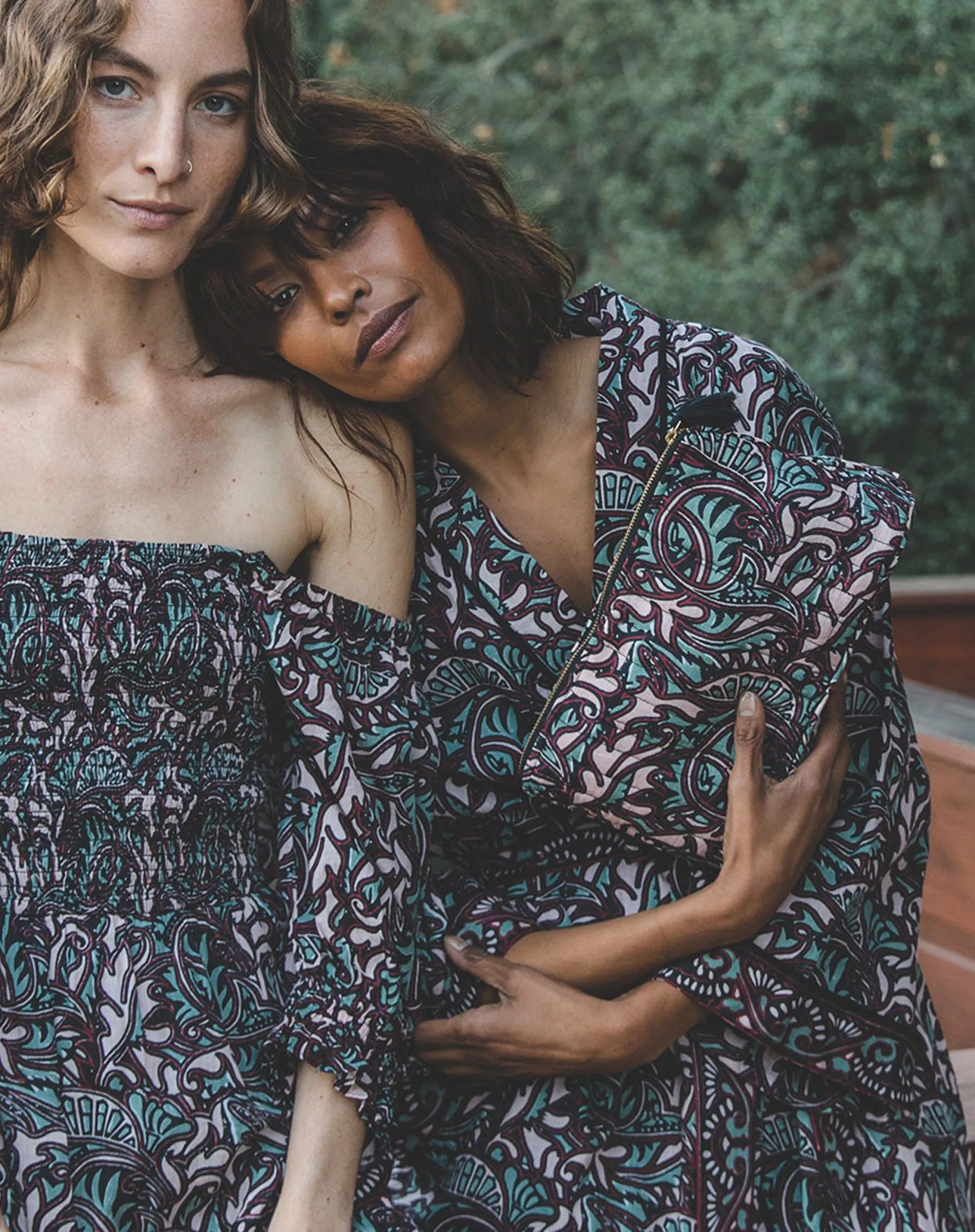 Cleobella Handbags-Block Printed Makeup Bagzuri