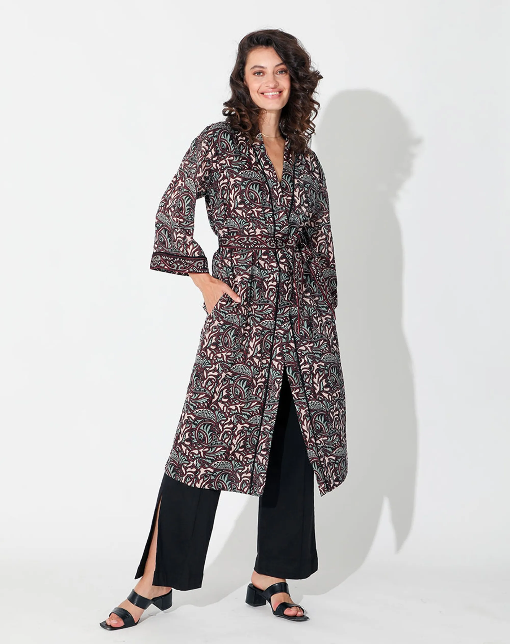 Cleobella Jackets & Sweaters-Block Printed Robezuri