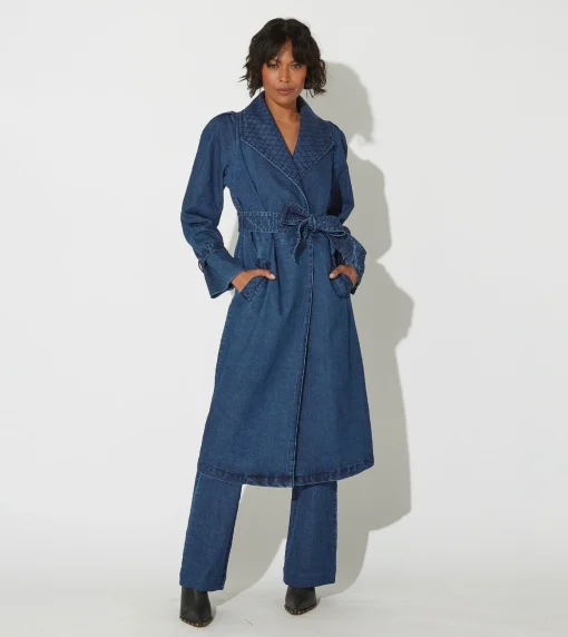 Cleobella Jackets & Sweaters-Cara Trenchmedium Wash Indigo
