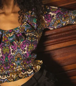 Cleobella Tops-Carmilla Blousemosaic Ikat