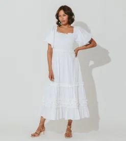 Cleobella Dresses-Cherith Midi Dresswhite