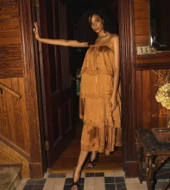 Cleobella Dresses-Dasha Midi Dressbronze