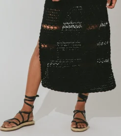 Cleobella Dresses-Diah Crochet Midi Dressblack