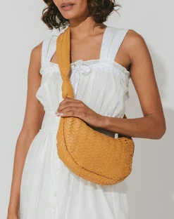 Cleobella Handbags-Dylan Woven Handbagcamel