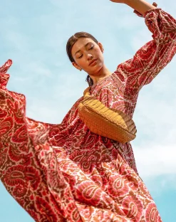 Cleobella Handbags-Dylan Woven Handbagcamel