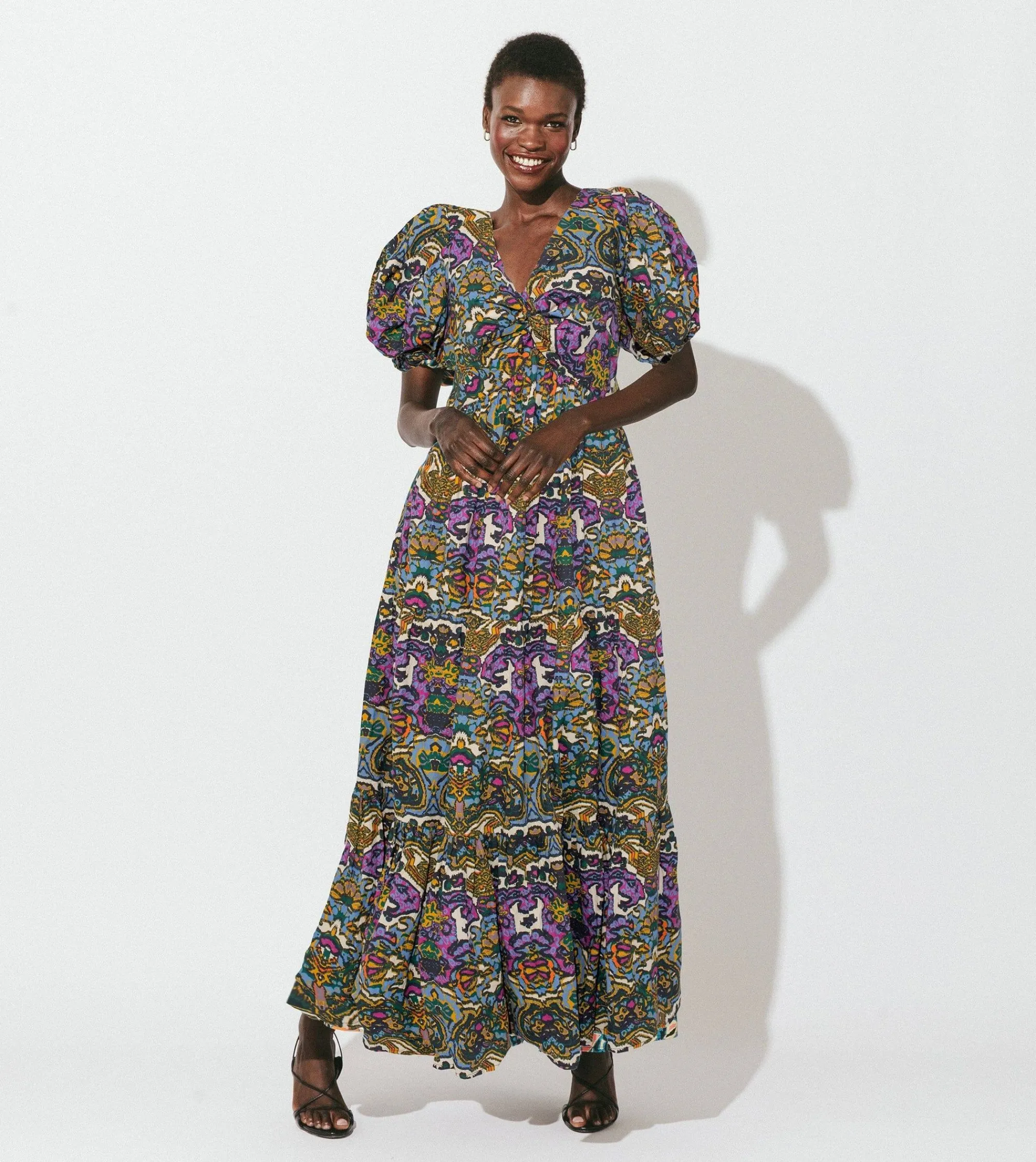 Cleobella Dresses-Evita Midi Dressmosaic Ikat