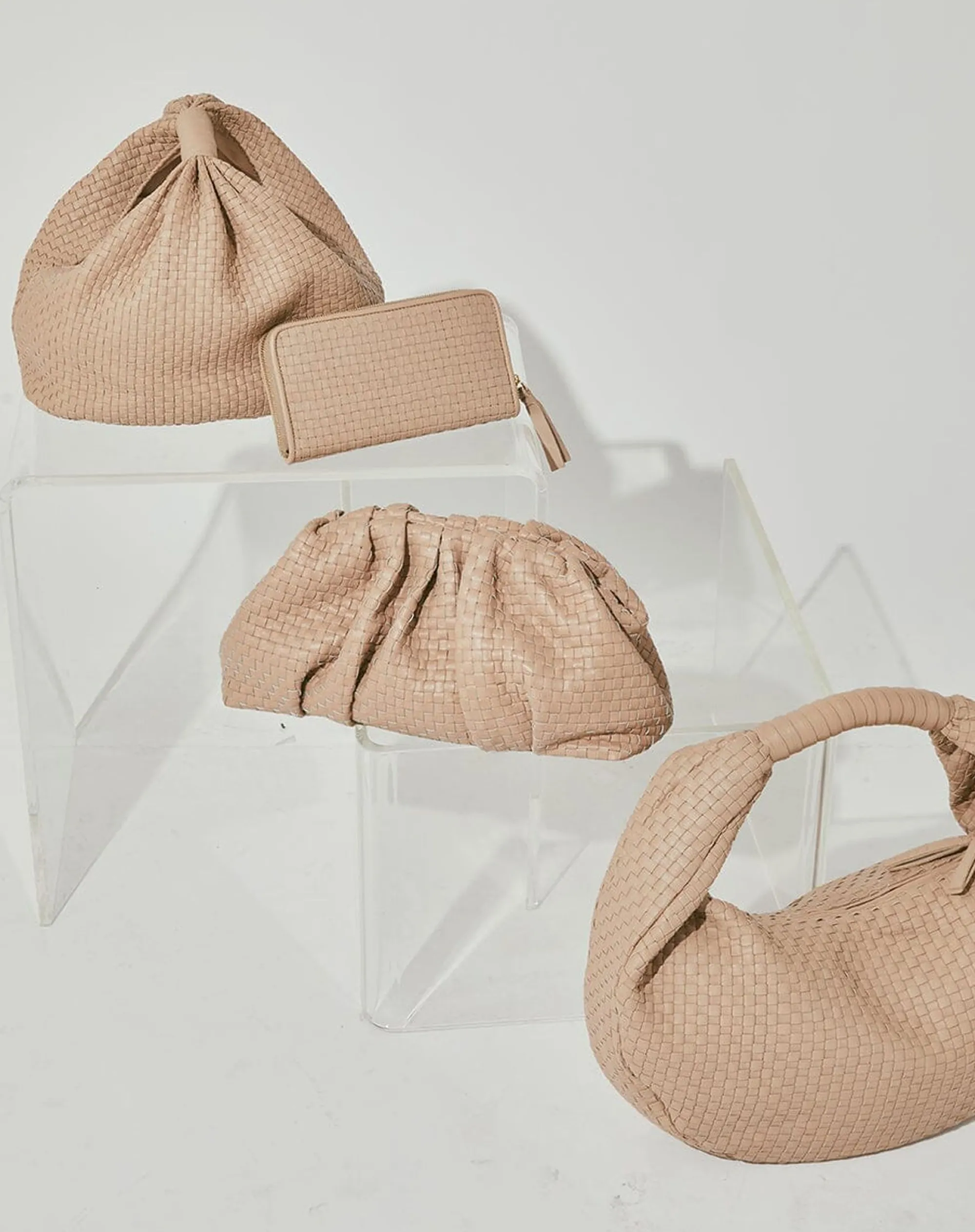 Cleobella Handbags-Gigi Woven Clutchbone