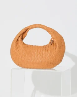 Cleobella Handbags-Hobo Woven Bagcamel