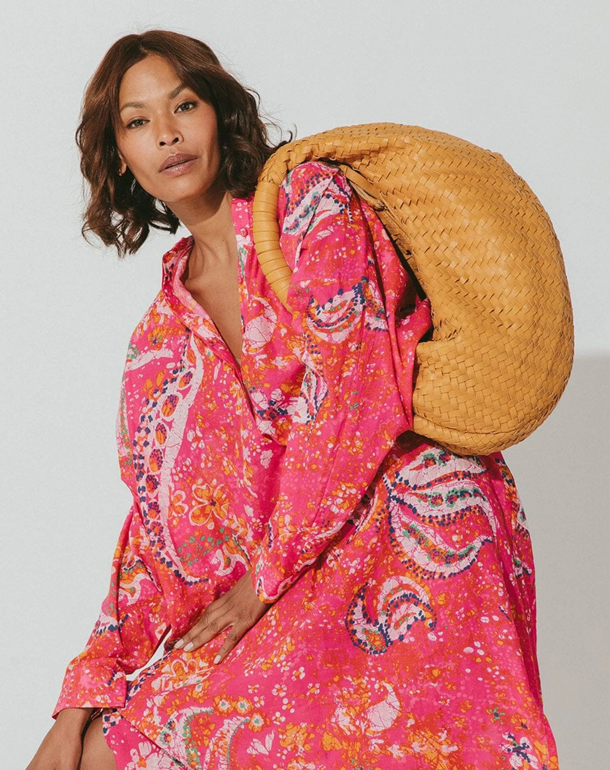 Cleobella Handbags-Hobo Woven Bagcamel