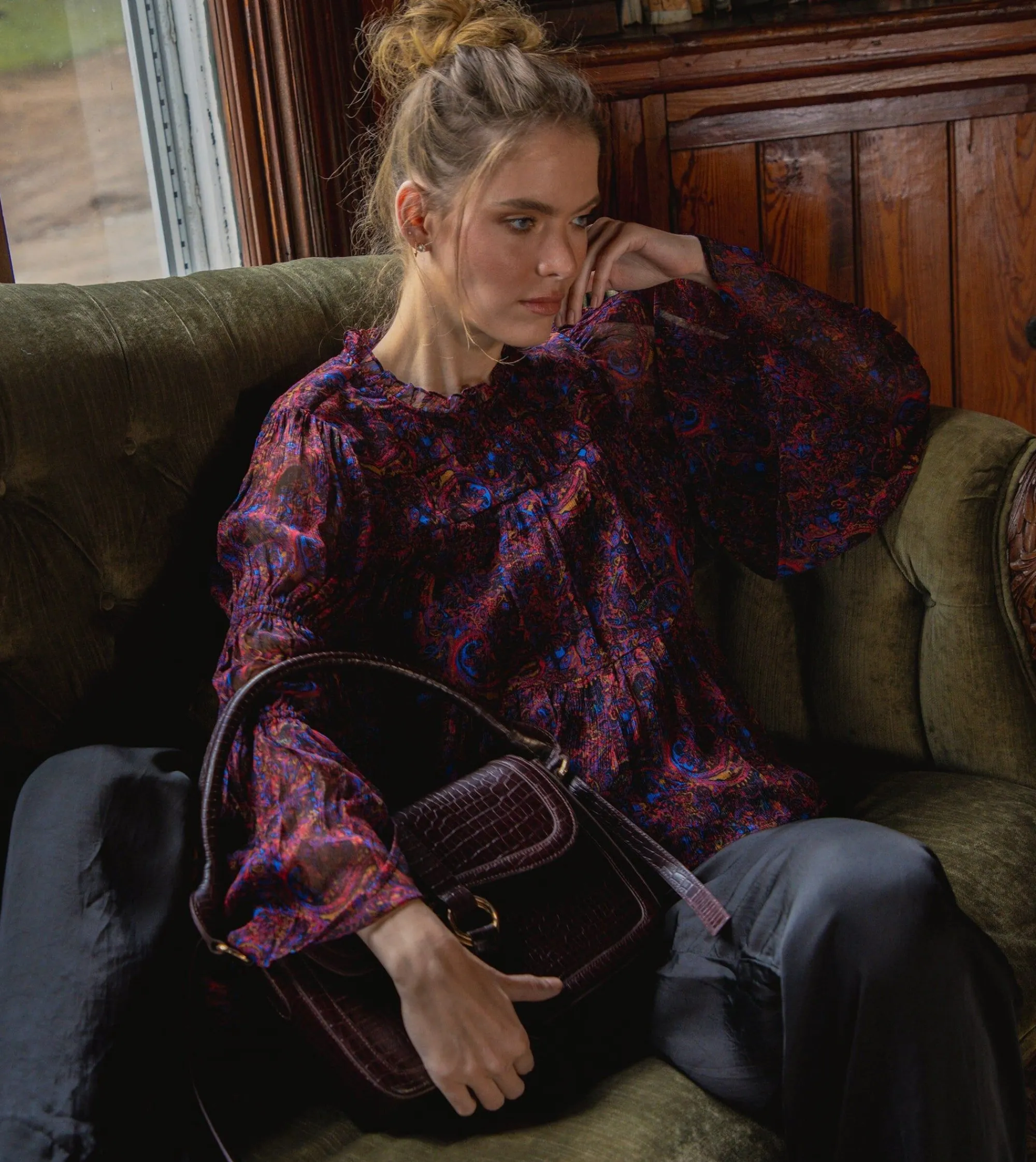 Cleobella Tops-Ines Blouseretrograde Paisley