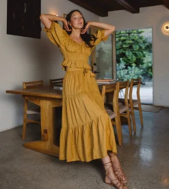 Cleobella Bottoms-Kali Midi Skirtgoldie