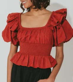 Cleobella Tops-Larissa Topbrick
