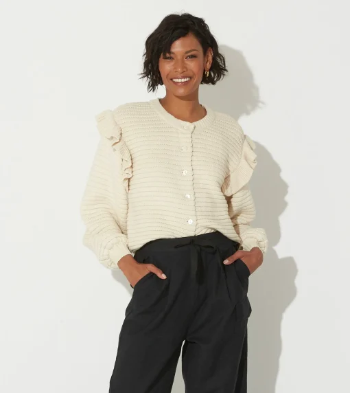 Cleobella Jackets & Sweaters-Maelle Cardiganivory
