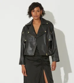 Cleobella Jackets & Sweaters-Maeve Leather Jacketblack