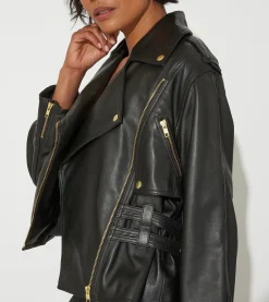 Cleobella Jackets & Sweaters-Maeve Leather Jacketblack
