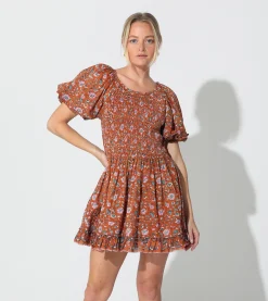 Cleobella Dresses-Mina Mini Dressterracotta Floral