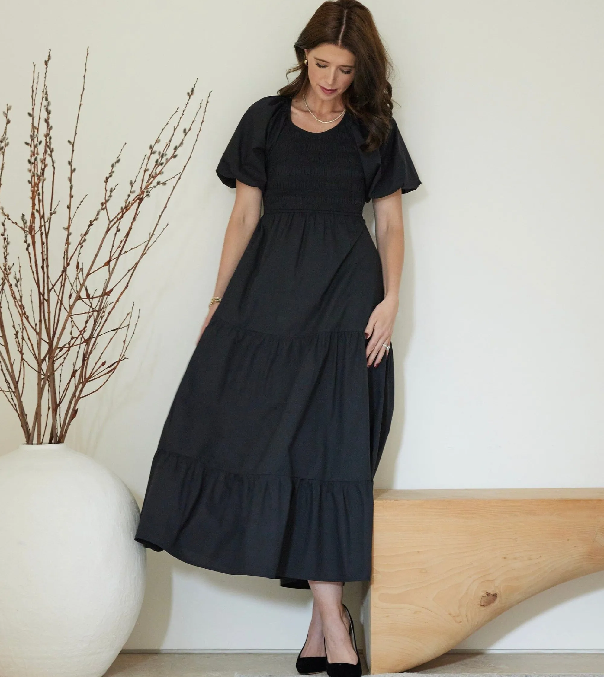 Cleobella Dresses-Montecito Midi Dressblack