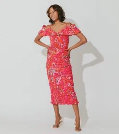 Cleobella Dresses-Narina Midi Dresshibiscus