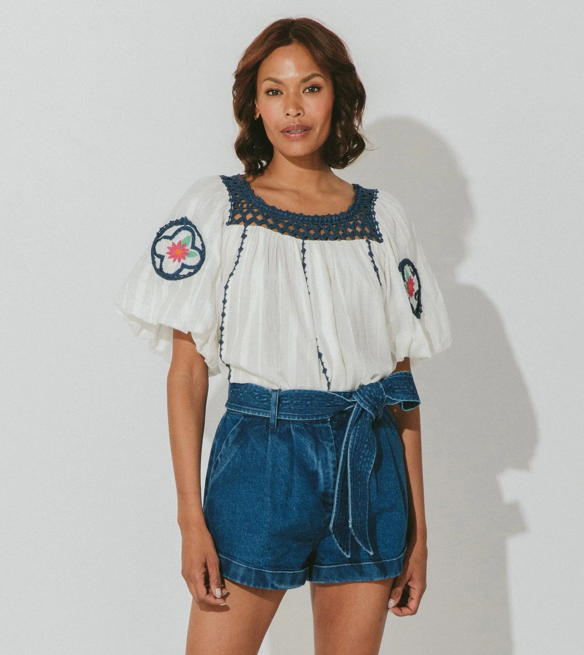 Cleobella Tops-Navi Blousewhite