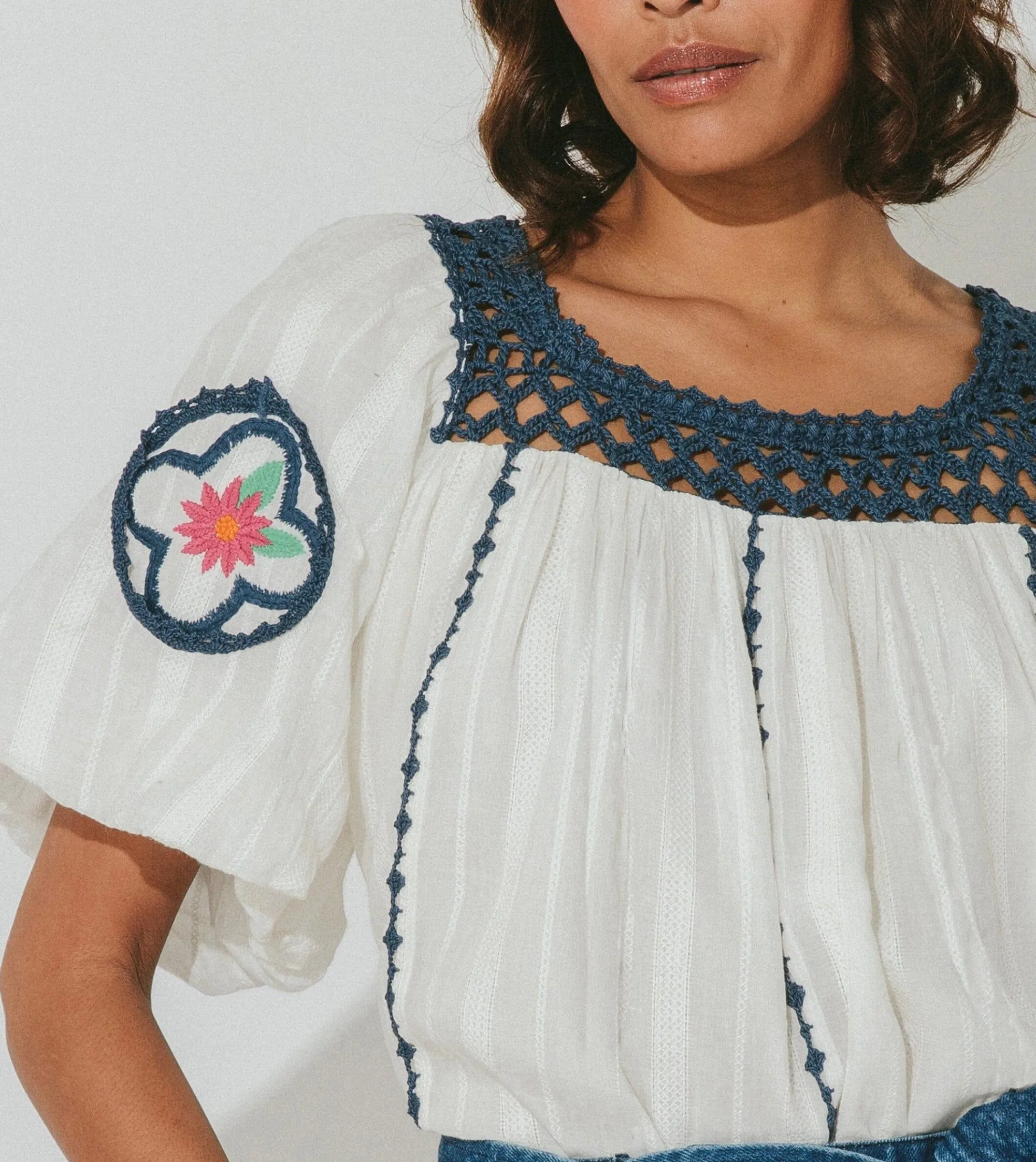 Cleobella Tops-Navi Blousewhite