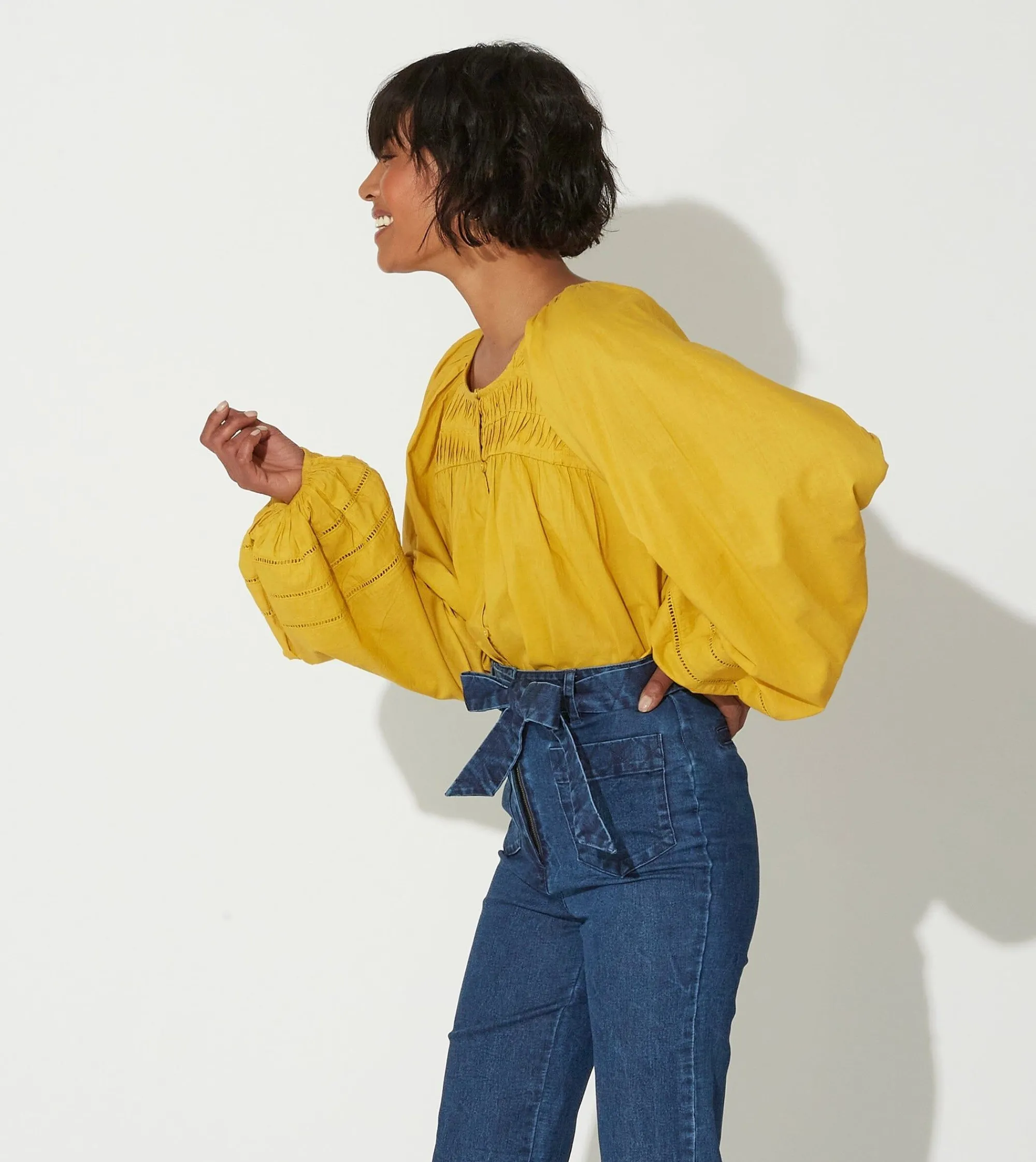 Cleobella Tops-Nerea Blousecitrine