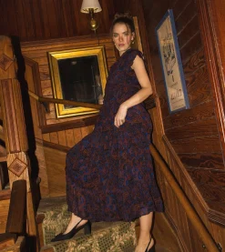 Cleobella Dresses-Nicolette Ankle Dressretrograde Paisley