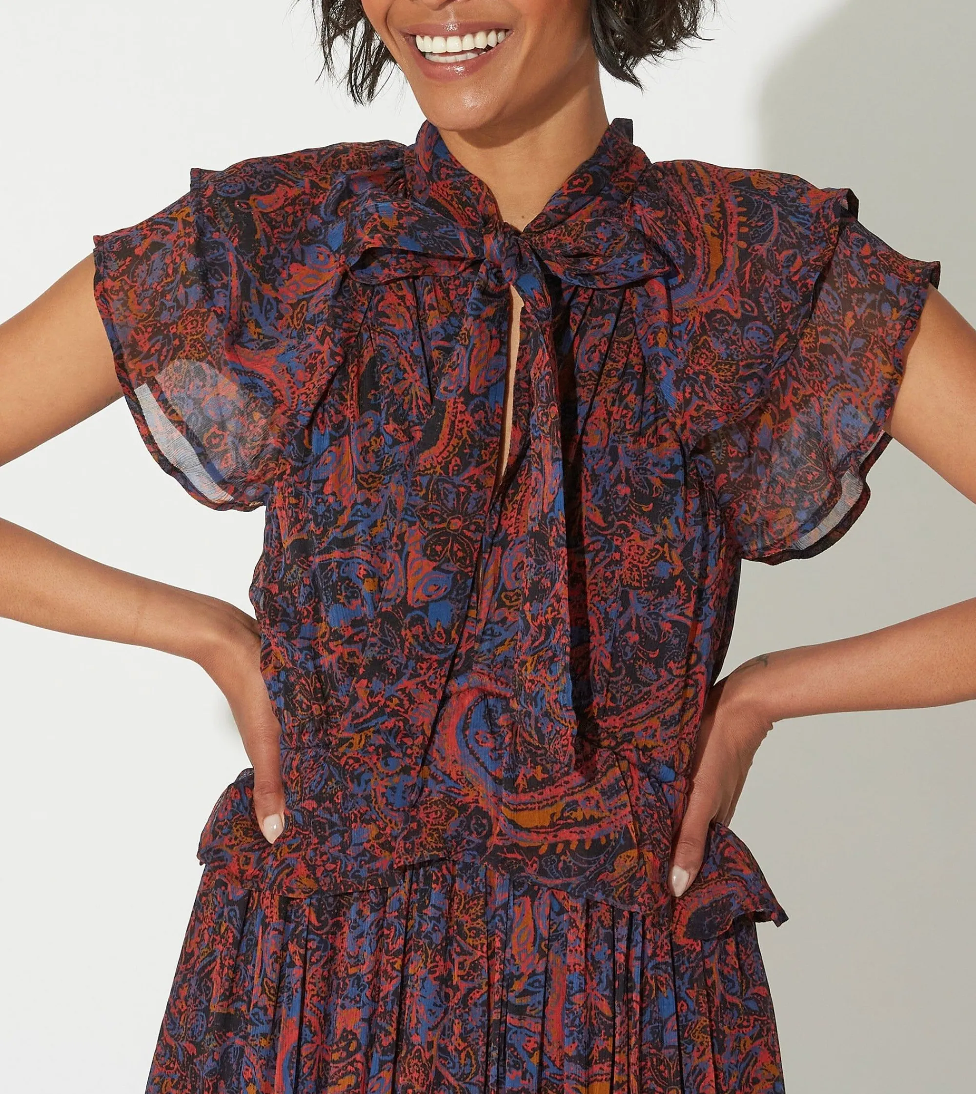 Cleobella Dresses-Nicolette Ankle Dressretrograde Paisley