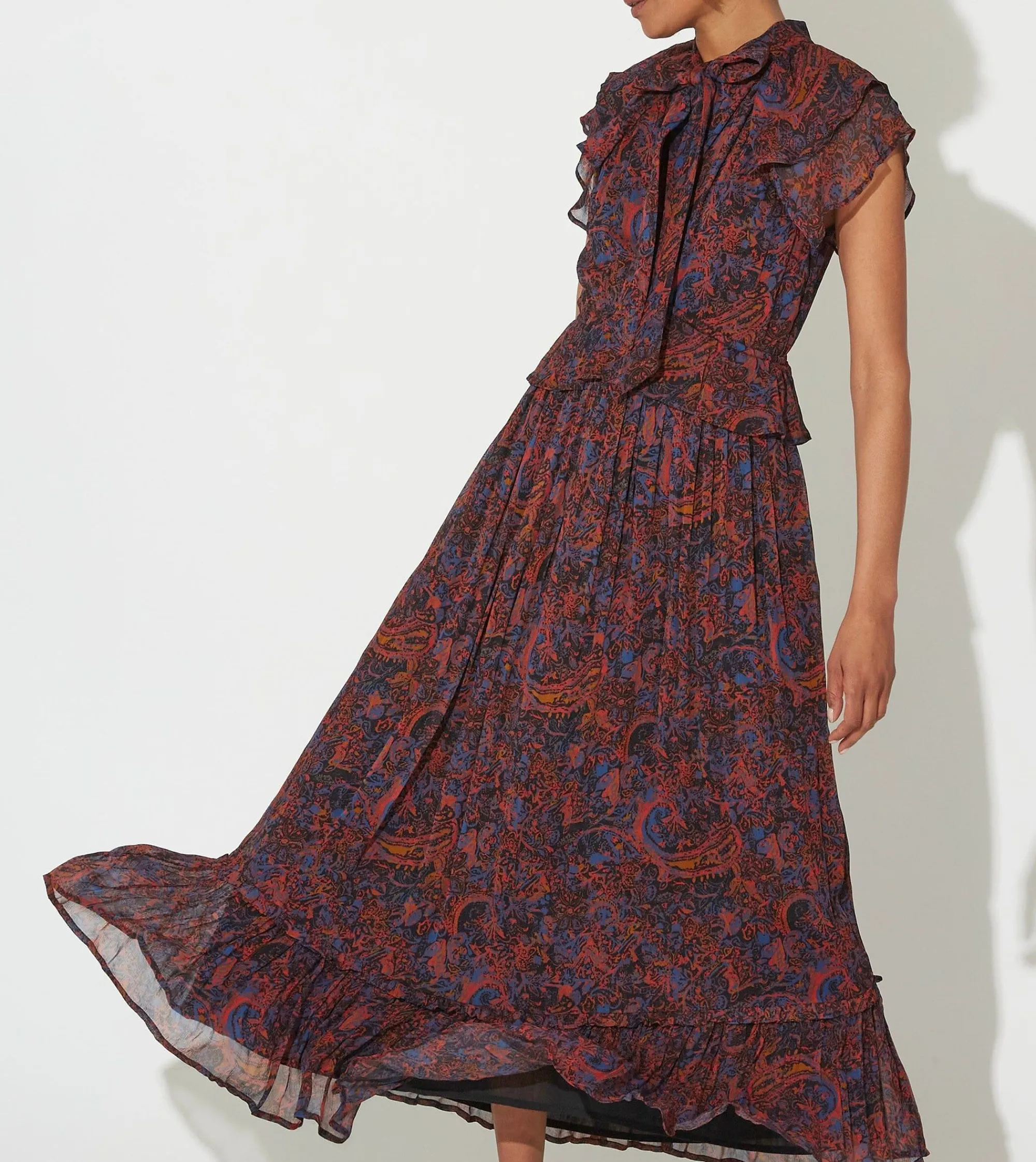 Cleobella Dresses-Nicolette Ankle Dressretrograde Paisley