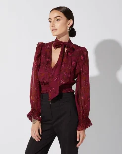 Cleobella Tops-Olivia Blousebotanical
