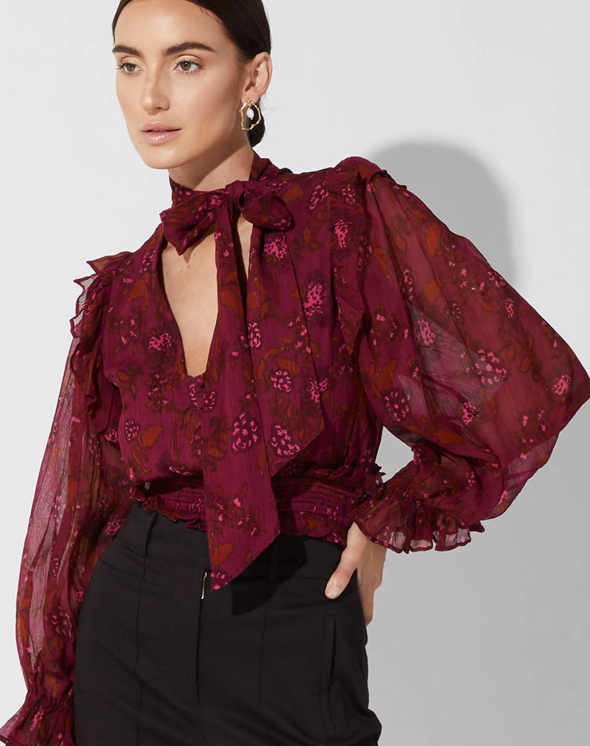 Cleobella Tops-Olivia Blousebotanical