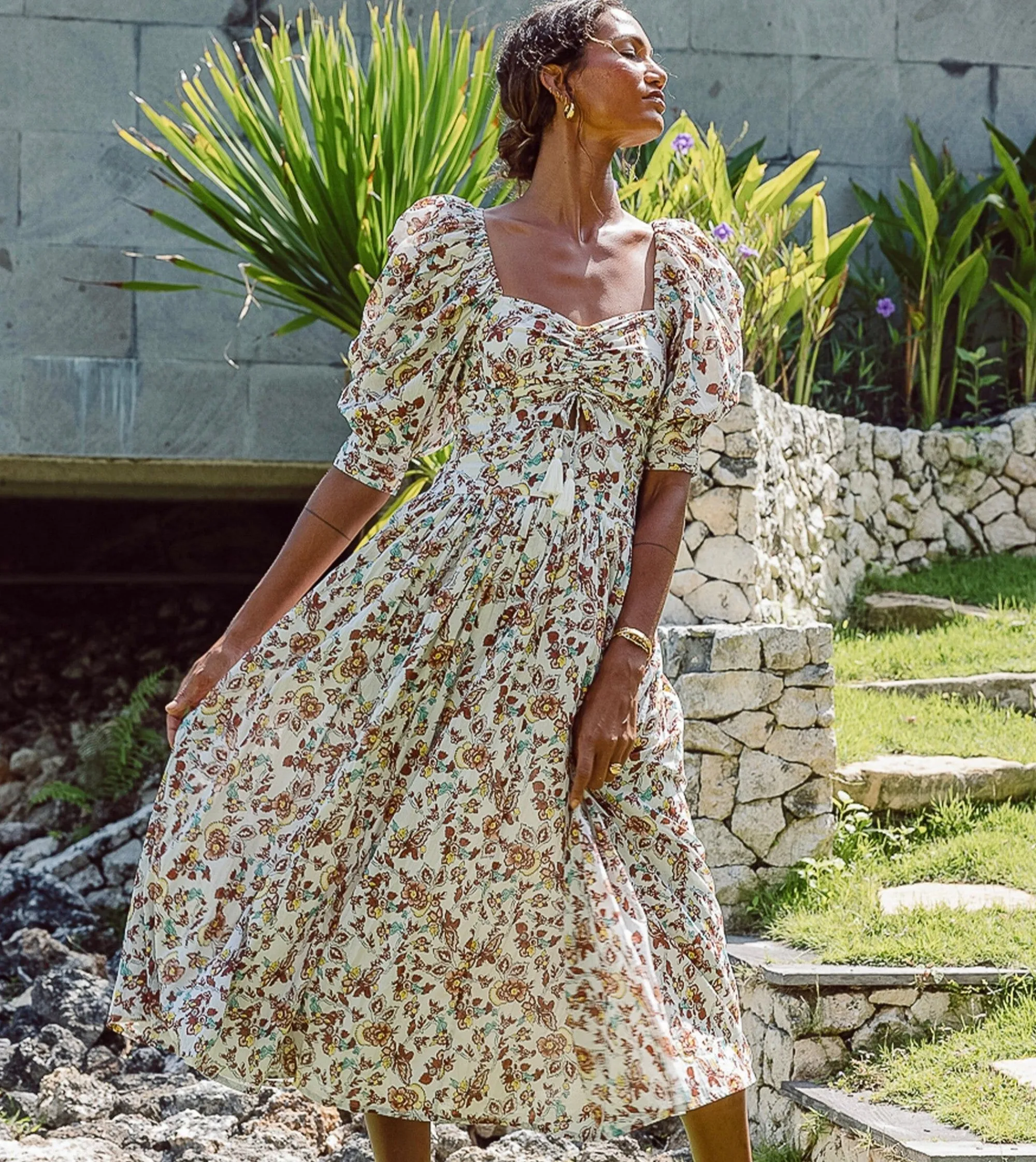 Cleobella Dresses-Penelope Midi Dressenya