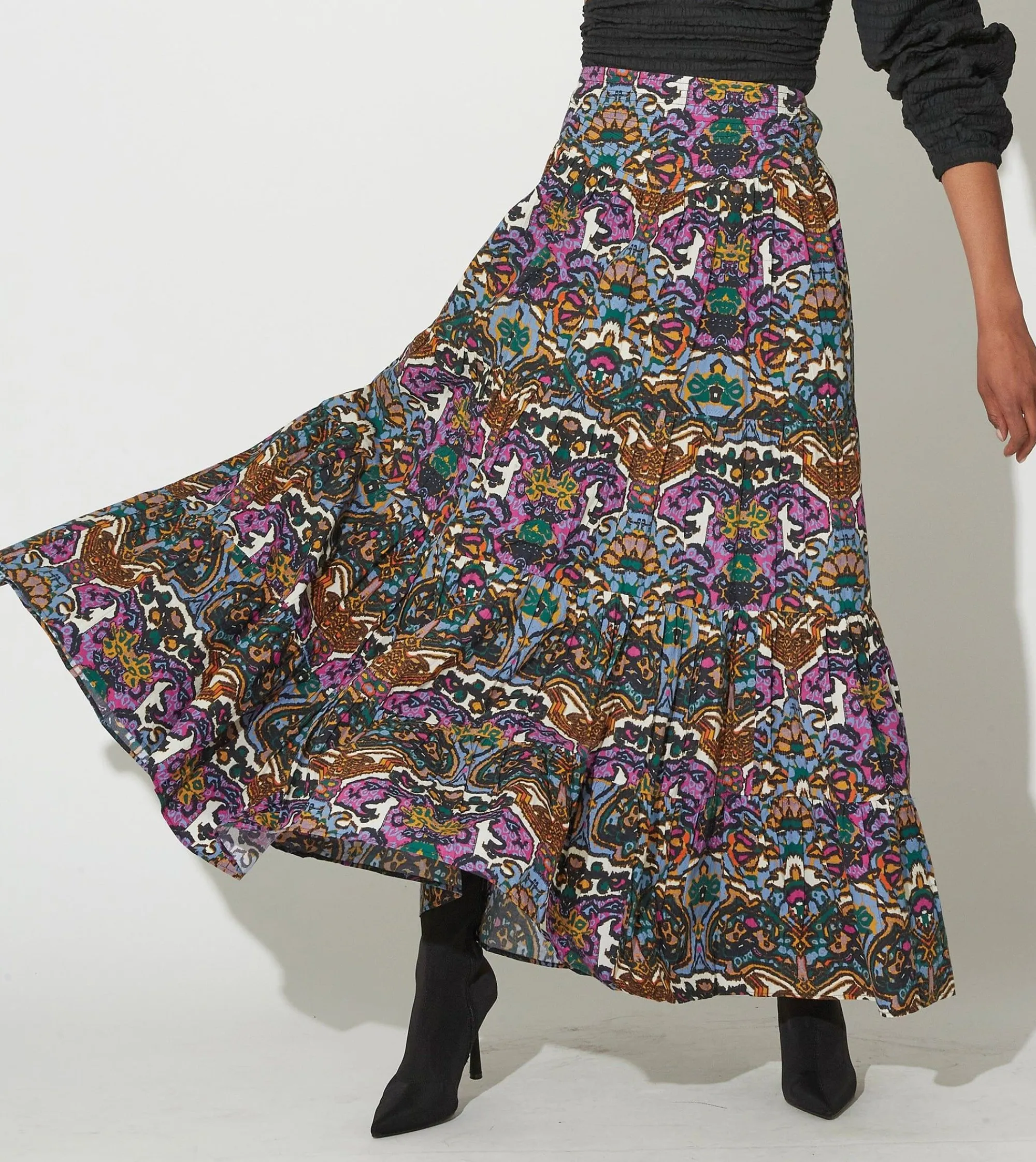 Cleobella Bottoms-Rania Maxi Skirtmosaic Ikat