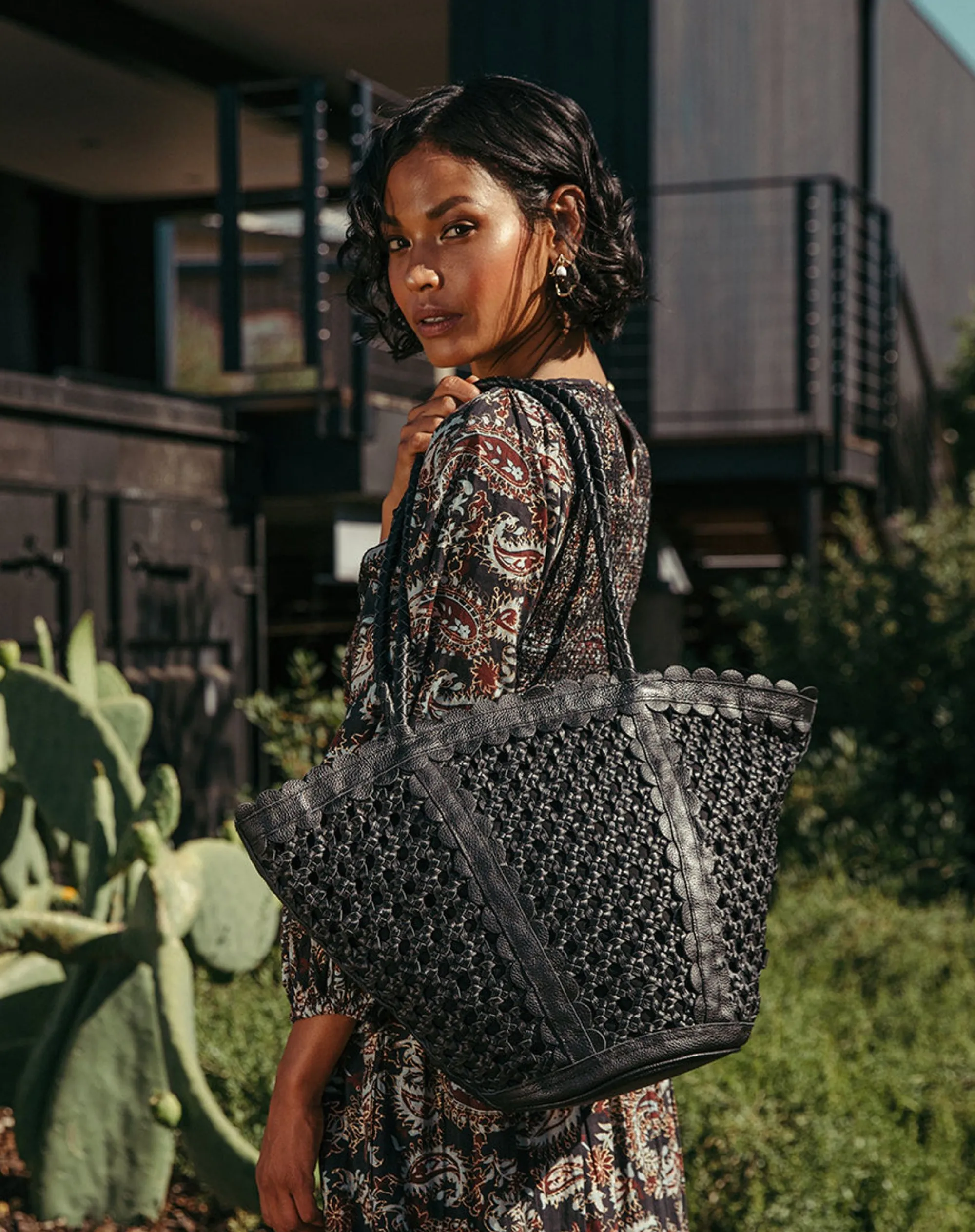 Cleobella Handbags-Renata Toteblack