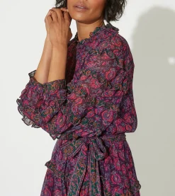 Cleobella Dresses-Rosalia Mini Dressbordeaux Floral