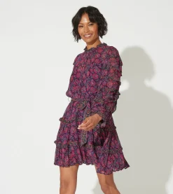 Cleobella Dresses-Rosalia Mini Dressbordeaux Floral