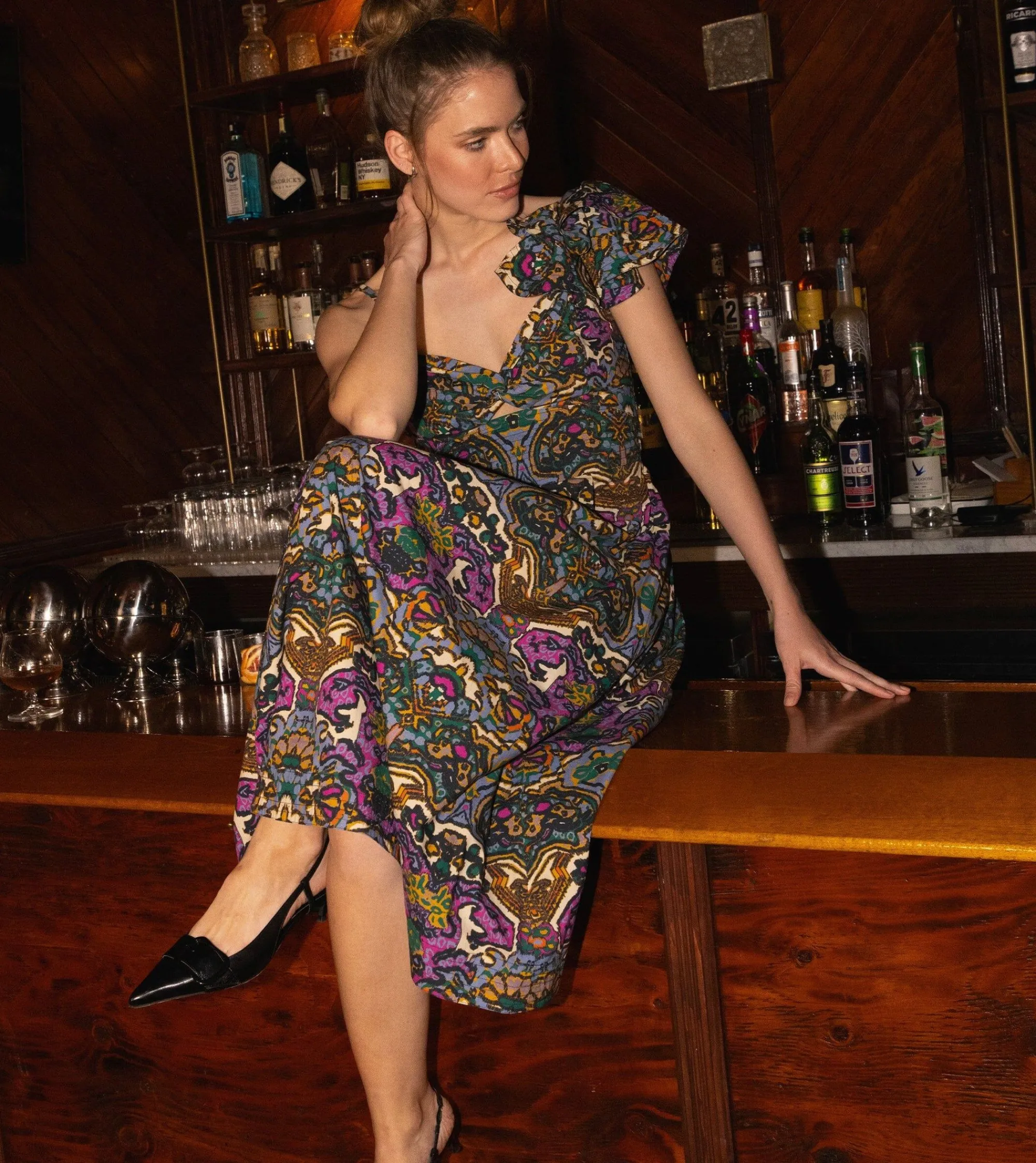 Cleobella Dresses-Solana Midi Dressmosaic Ikat
