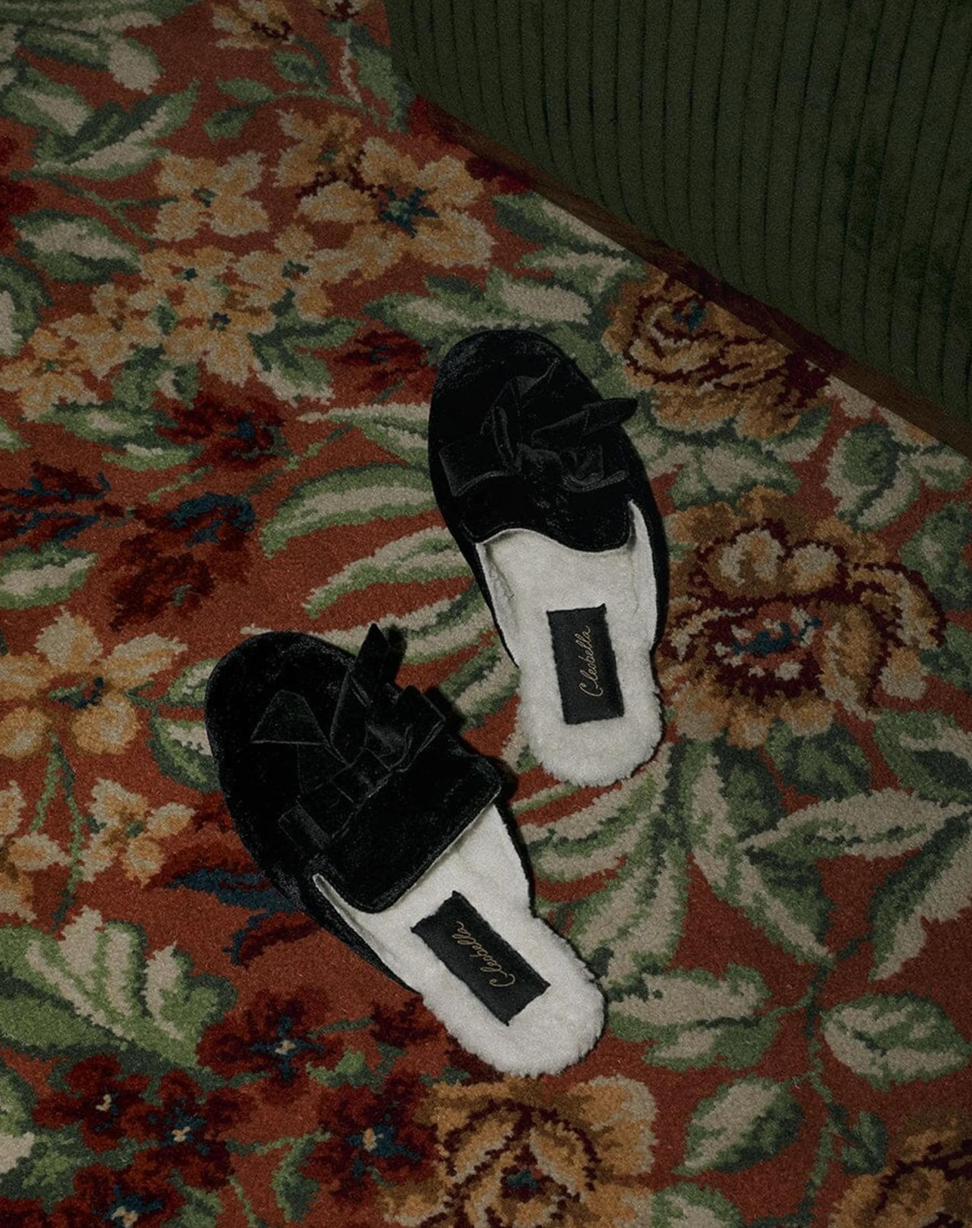 Cleobella Lounge-Velvet Slippersblack