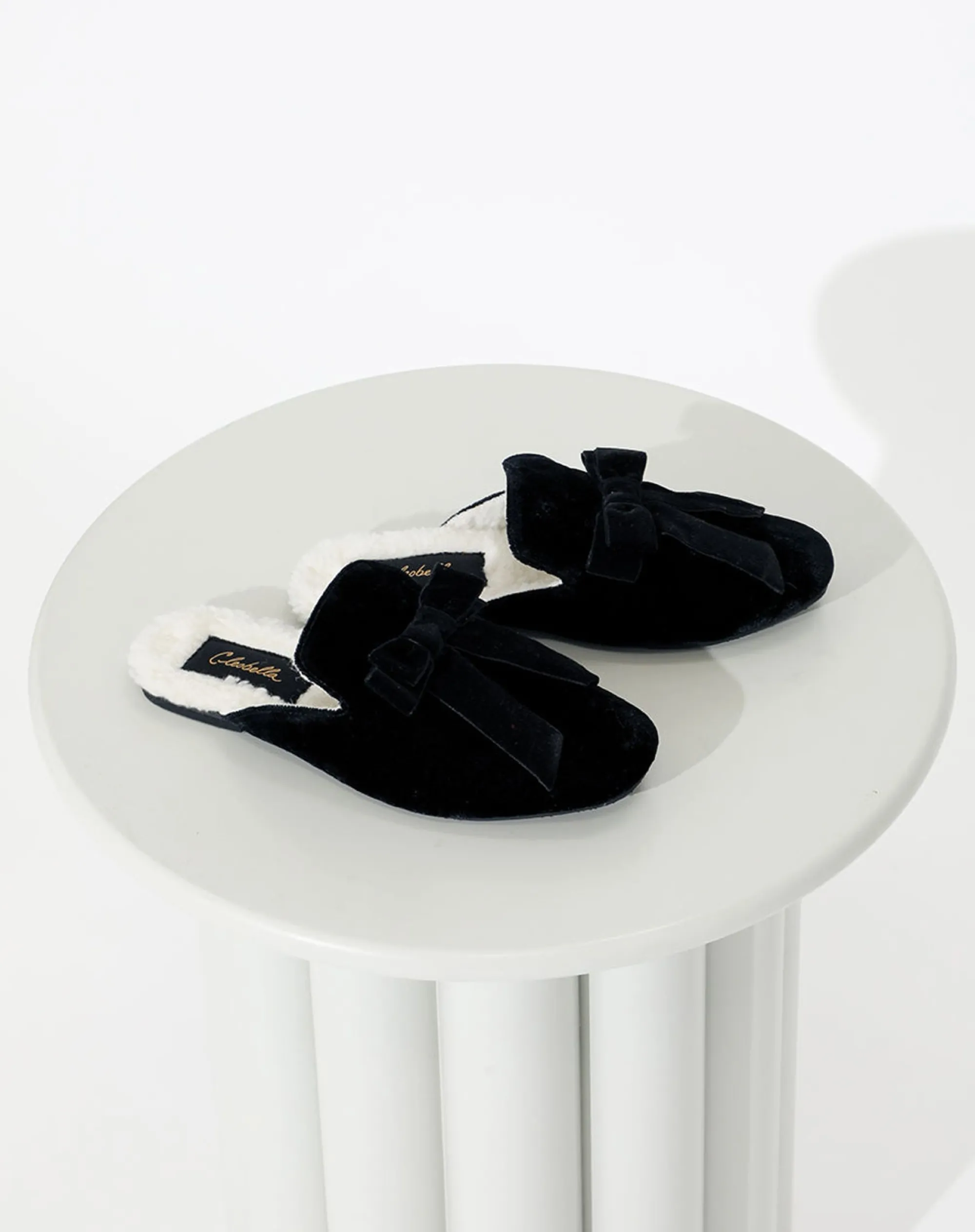 Cleobella Lounge-Velvet Slippersblack