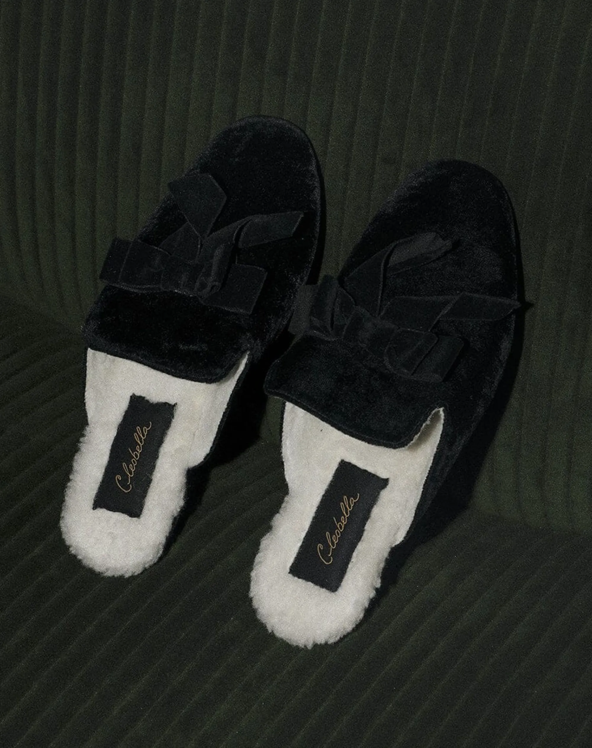Cleobella Lounge-Velvet Slippersblack