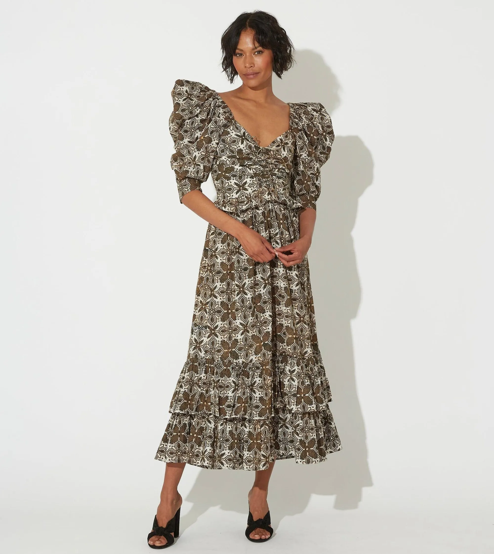 Cleobella Dresses-Vicenza Midi Dressretro Tile