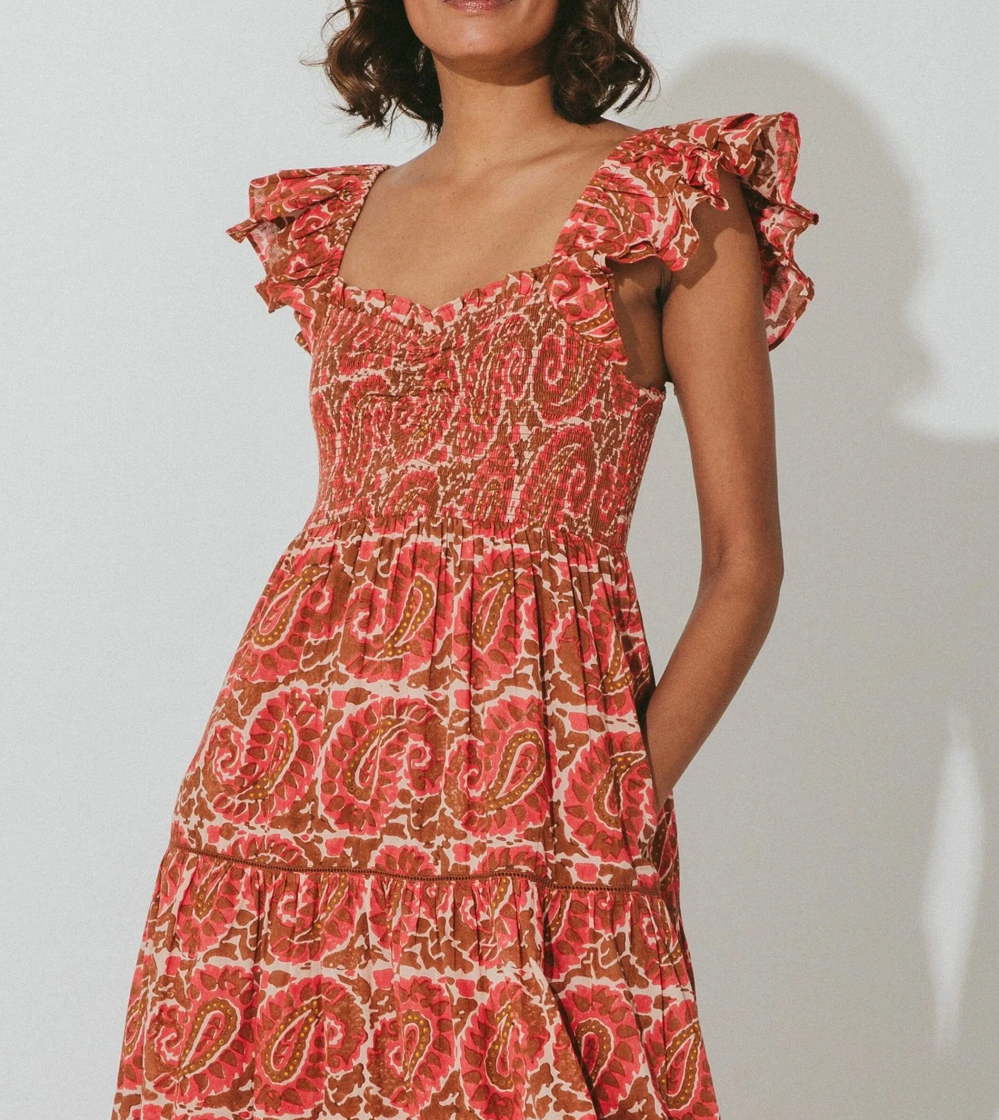 Cleobella Dresses-Zahara Ankle Dressaurora